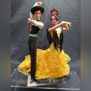 1960s Marin Chiclana Spanish Made Flamingo Flamenco Dancer 8" Dolls